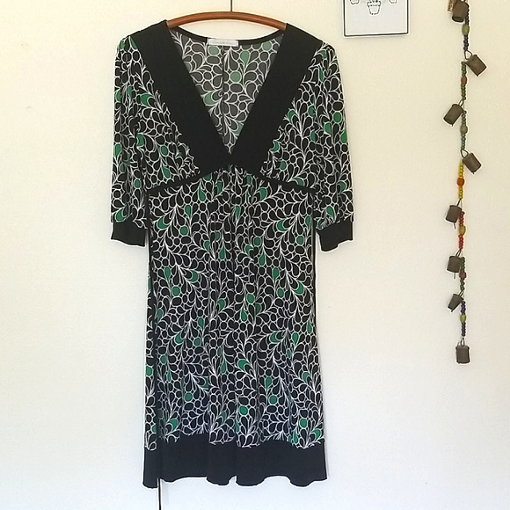 Charlotte Russe Green & Black Funky Dress, size L